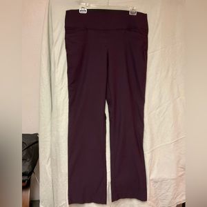 Pull on elastic band dress pants, maroon